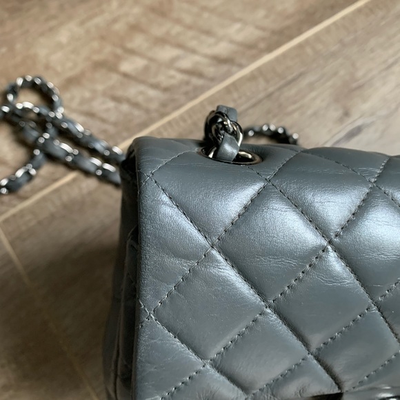 Chanel Lambskin mini rectangular in grey - Picture 11 of 14